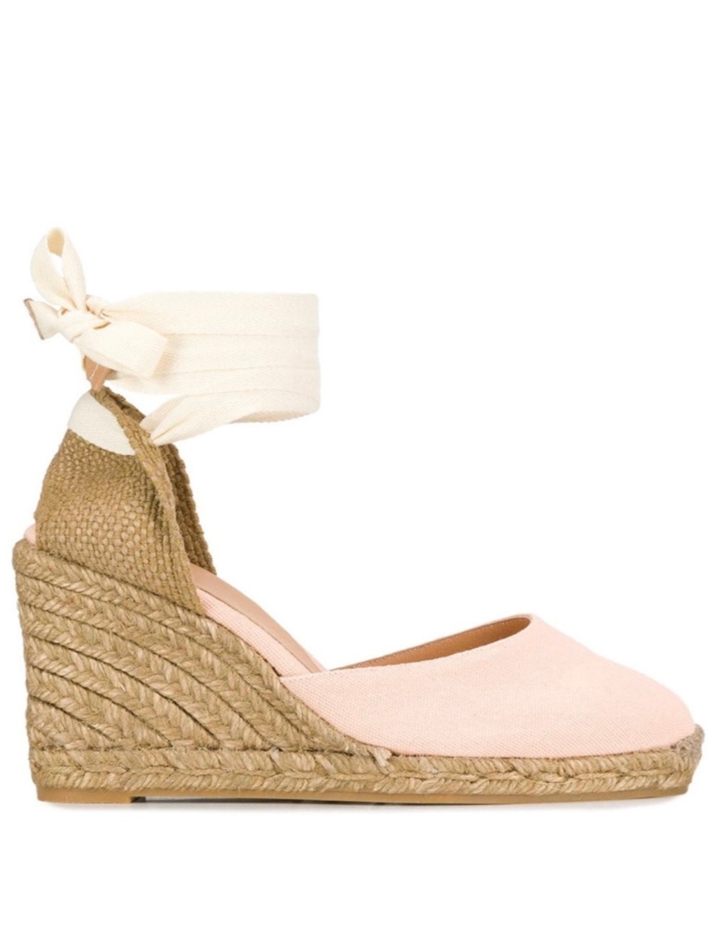 Castañer Carina Pink Canvas Espadrille Wedges
